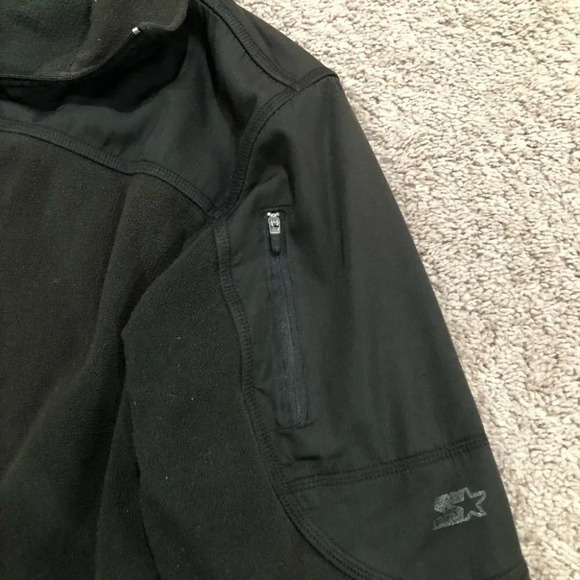 Fleece Zip Up Men’s Jacket with Arm Zipper Pocket - Picture 2 of 5